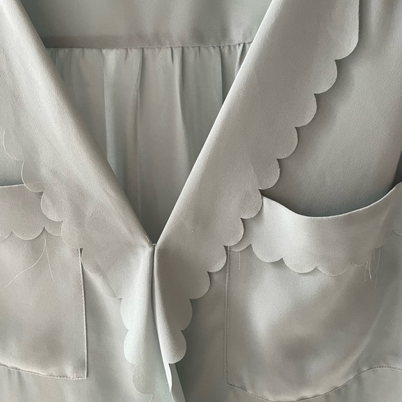 Mint HD in Paris (Anthropologie) scalloped edge blouse - Picture 2 of 4